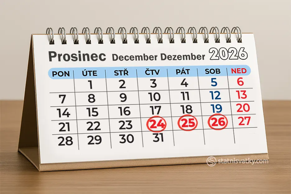 Kalendář Štědrý den 2026